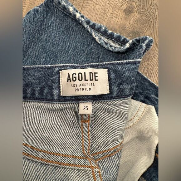 Agolde High Rise Blue Jeans - Picture 6 of 9